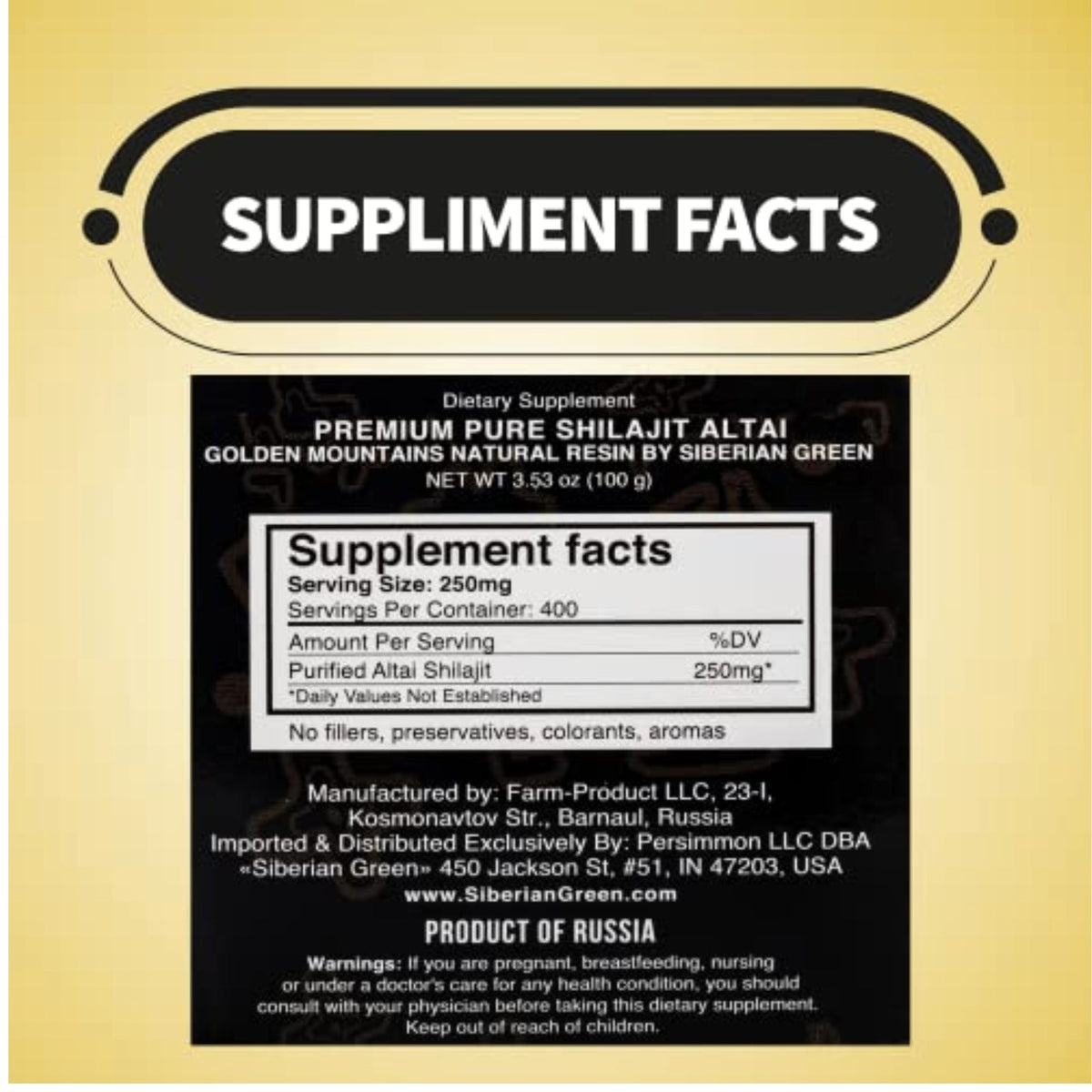 Golden Mountains Purified Altaic Shilajit shilajit SUPPS247  - Image 2