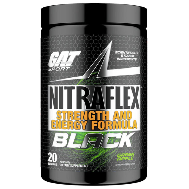 Nitraflex Black by GAT Sport Pre-Workout Gat Sport Green Apple 