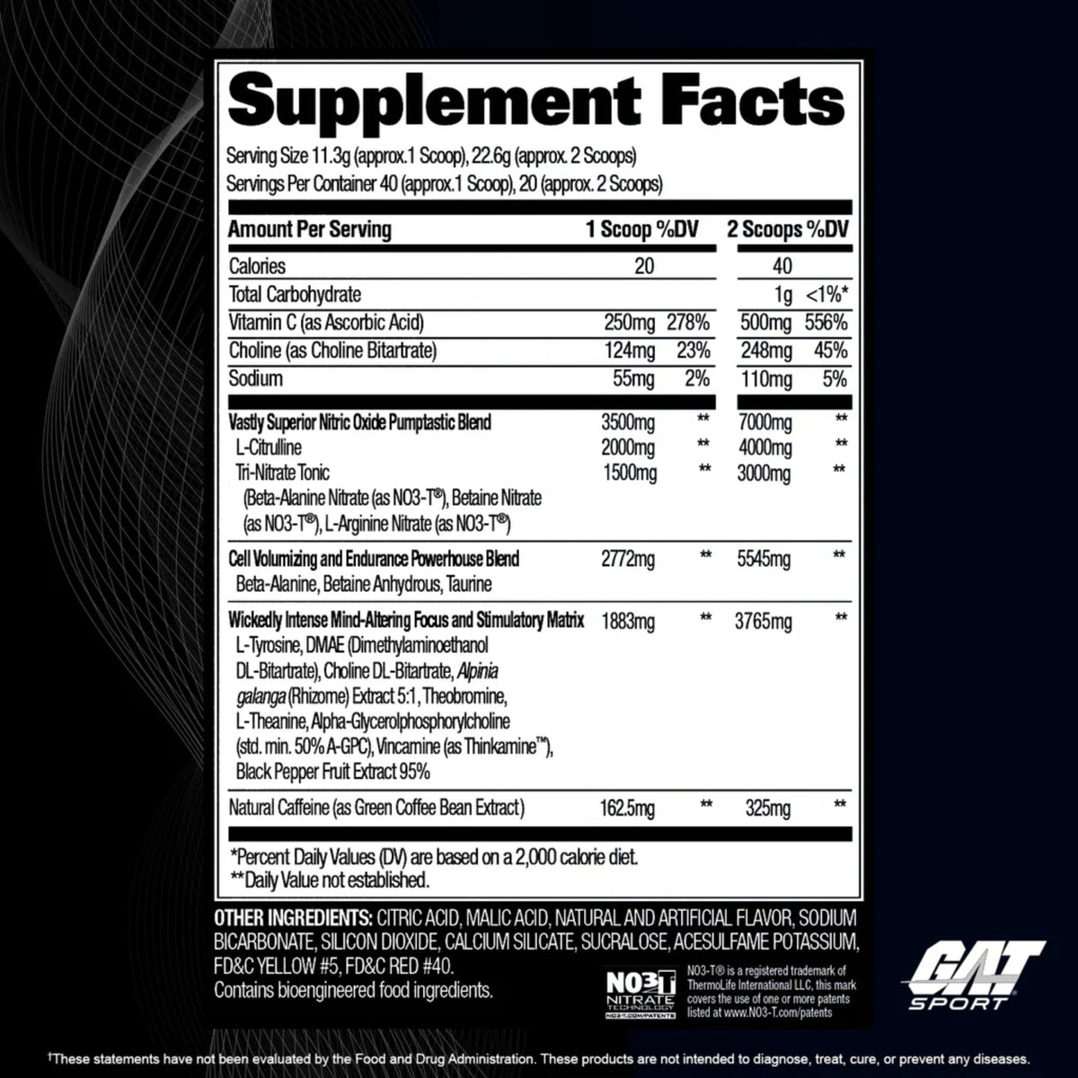 Nitraflex Black by GAT Sport Pre-Workout Gat Sport  - Image 3