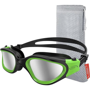 Emsina Polarized Swimming Goggles goggles Amazon Green Silver 