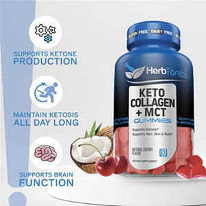 Herbtonics Keto Collagen MCT Gummies Collagen SUPPS247 
