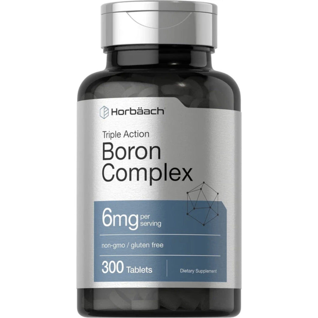Horbaach Triple Action Boron Complex 6 mg GENERAL HEALTH Amazon 300 Tablets 