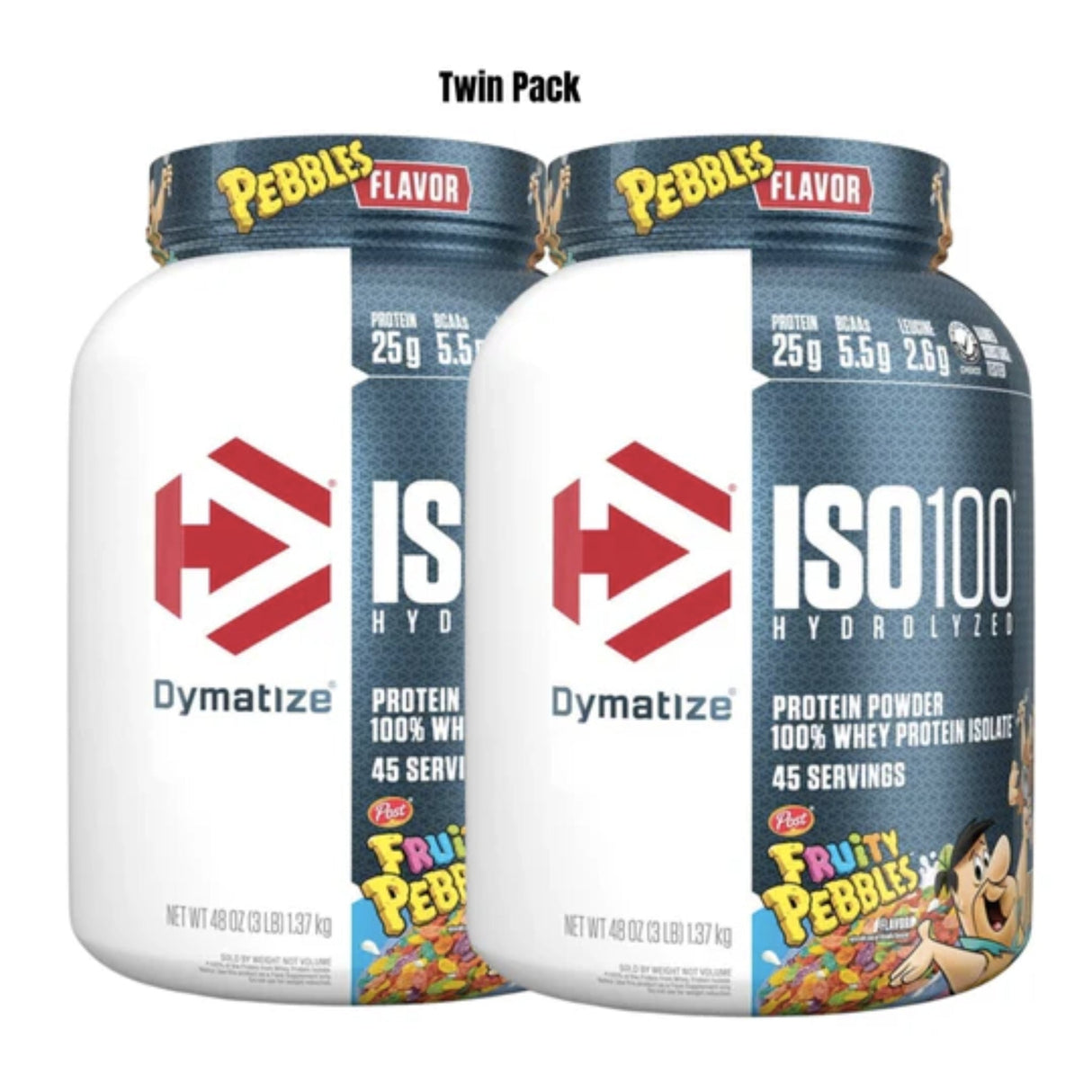 ISO 100 Hydrolyzed WPI 3lbs Twin Pack by Dymatize Fruity Pebbles Protein isolate supps247Springvale 