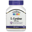 L-Lysine 600 mg by 21st Century Amino Acids SUPPS247 90 capsules 