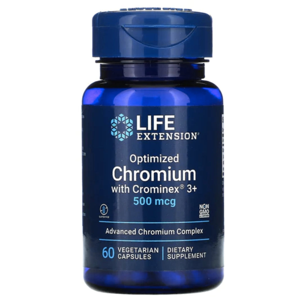 Life Extension Chromium with Crominex 3+ 500 mcg blood sugar support life extension 