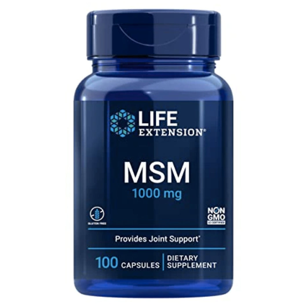 Life Extension MSM 1000 mg joint support supps247 100 Capsules 