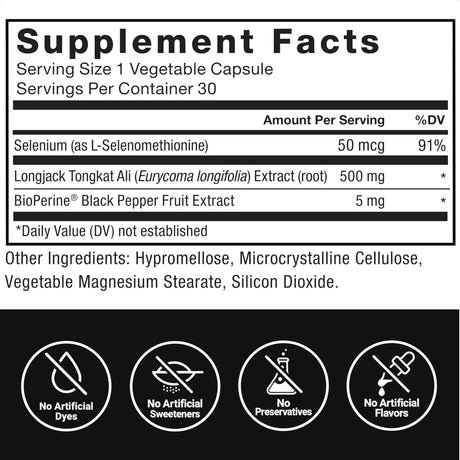 Longjack Tongkat Ali 500mg by Force Factor Tongkat Ali Force Factor 