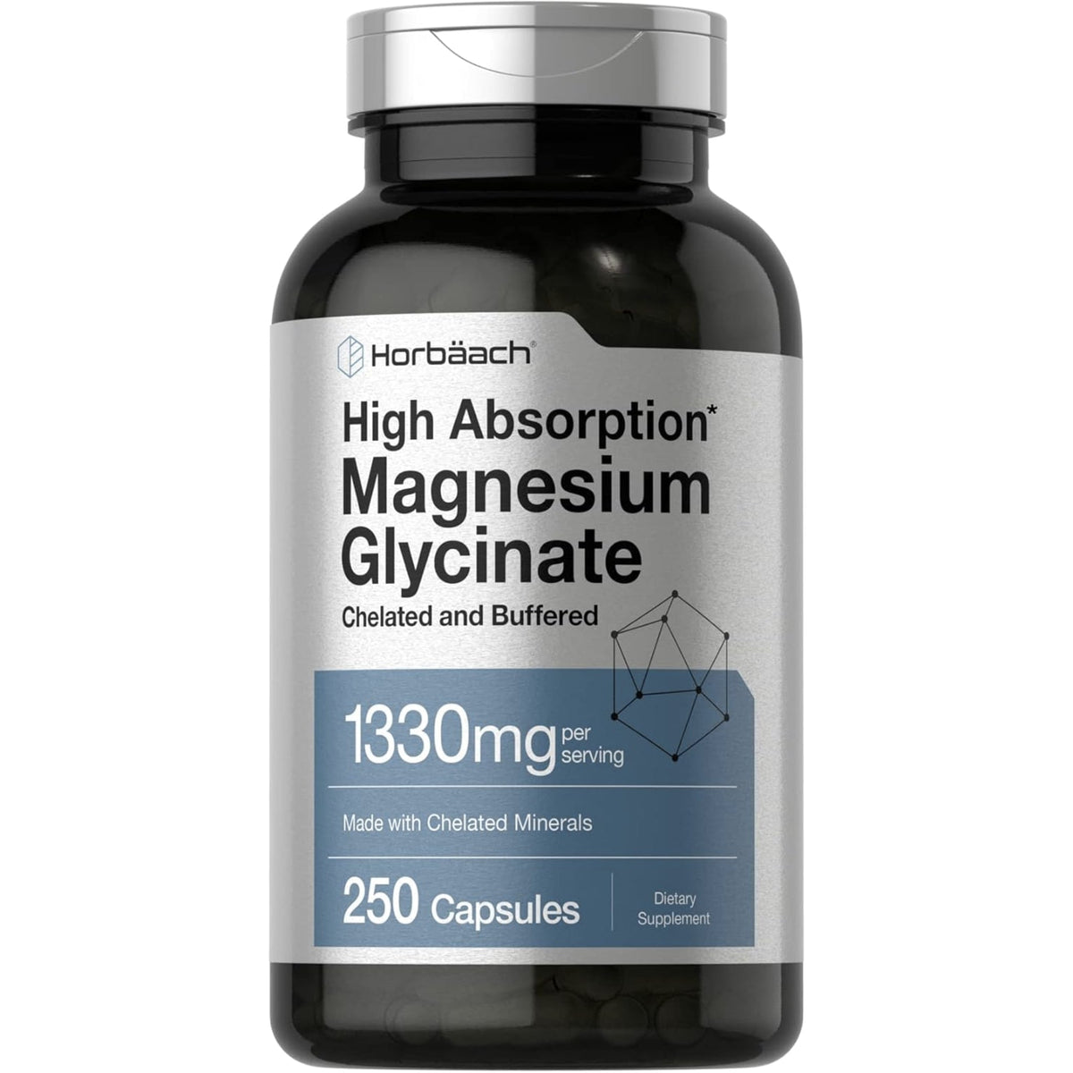 Magnesium Glycinate 1330 mg by Horbaach Vitamins, Minerals & Supplements Horbaach  - Image 1