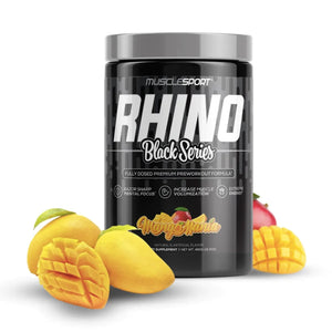 Rhino Black series by Muscle Sports PRE WORKOUT SUPPS247 MANGO MANIA 40 Serves 