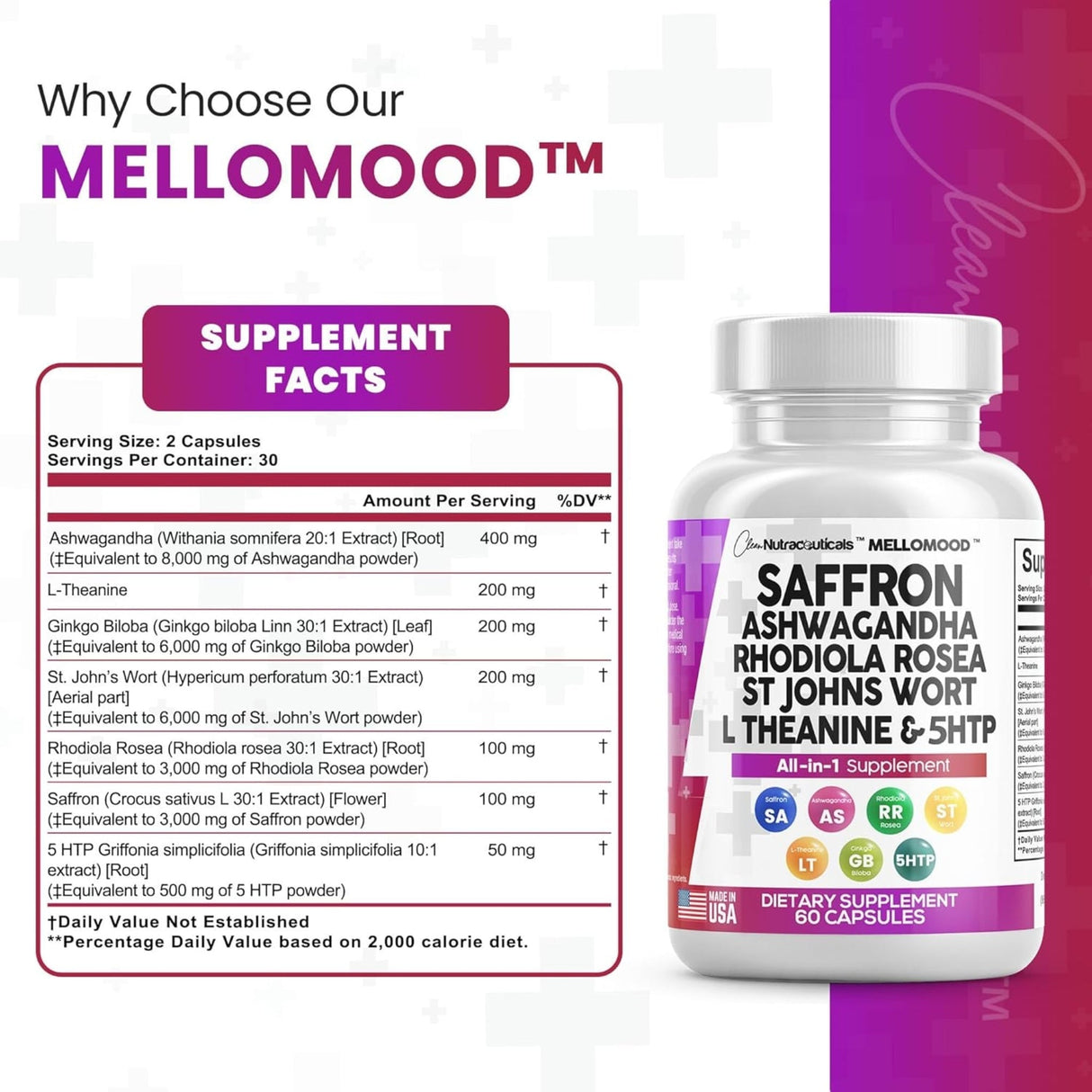 MelloMood by Clean Nutraceuticals GENERAL HEALTH Clean Nutraceuticals 