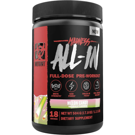 Mutant MADNESS ALL-IN PRE WORKOUT supps247Springvale Melon Candy 