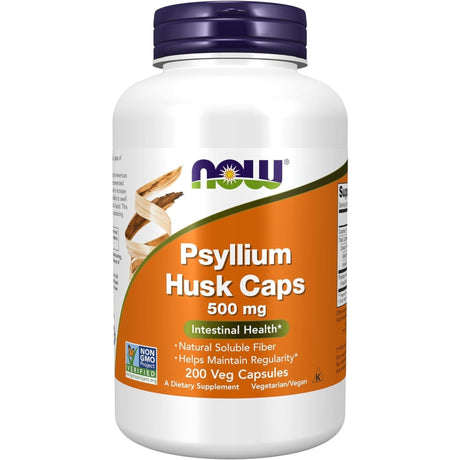 NOW Foods Psyllium Husk 500 mg digestive support supps247Springvale 