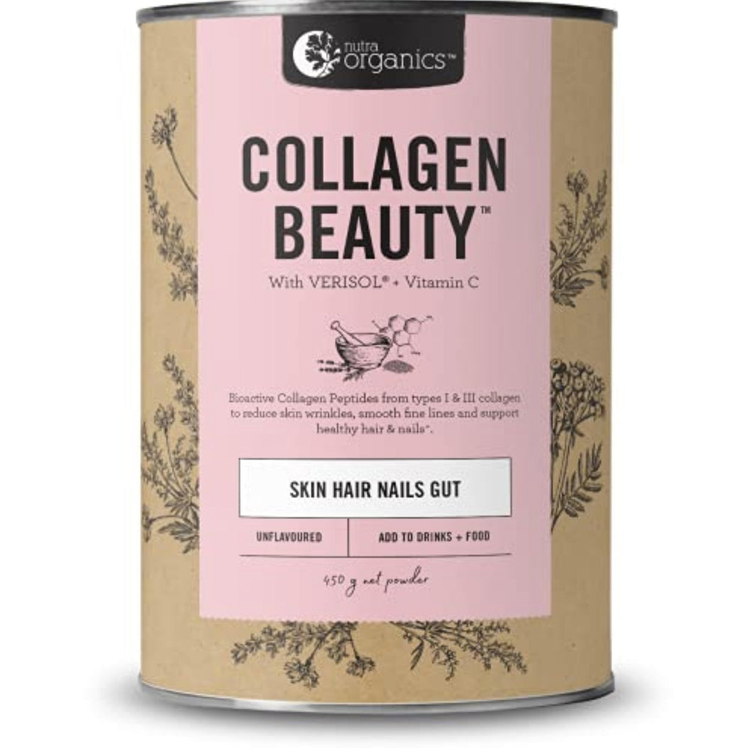 Nutra Organics Collagen Beauty with Verisol + Vitamin C Collagen SUPPS247 450 g Unflavored 