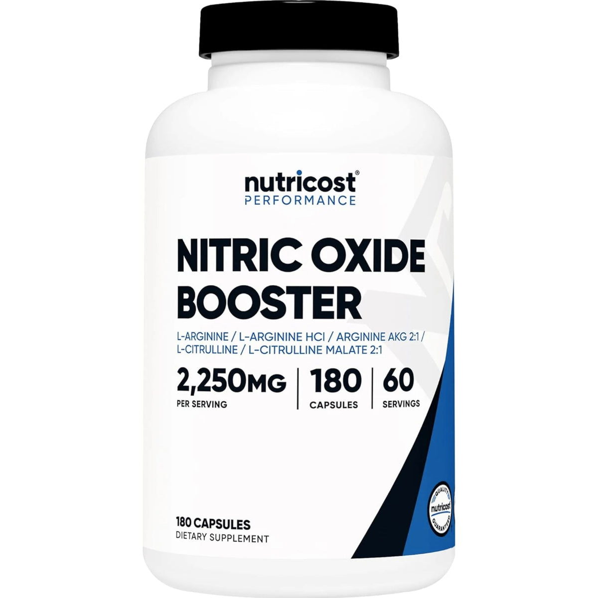 Nutricost Nitric Oxide Booster Nitric Oxide Boosters supps247Springvale 180 Counts  - Image 1