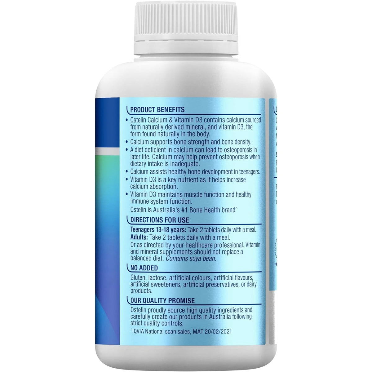 Ostelin Calcium & Vitamin D3 Vitamin D supps247Springvale  - Image 2