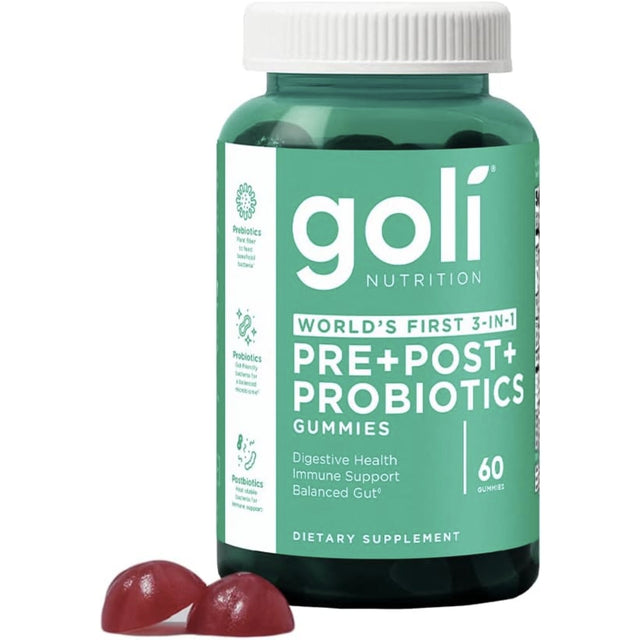 Goli Nutrition, Pre+Post+Probiotics, 60 Gummies General Not specified 