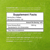 Panax Ginseng 1500 mg by Deal Supplement Ginseng SUPPS247 