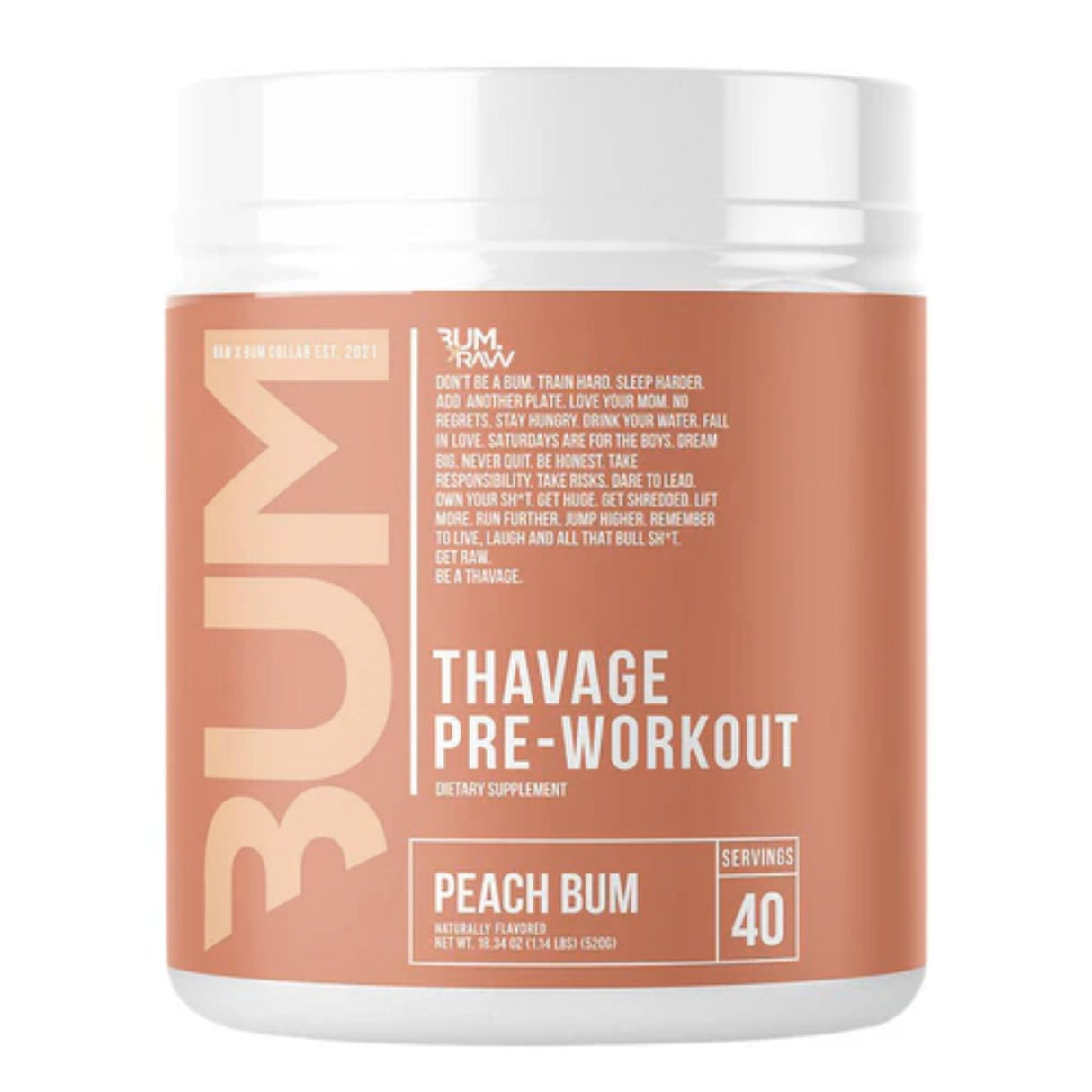 CBUM Series Thavage Pre-Workout Pre-Workout Amazon Peach Bum 