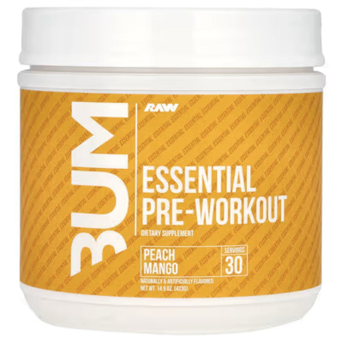 CBUM Essential Pre-Workout by Raw Nutrition PRE WORKOUT Get Raw Nutrition Peach Mango  - Image 3
