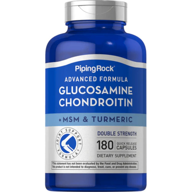 Piping Rock Advanced Glucosamine Chondroitin with Turmeric & MSM joint support Piping Rock 