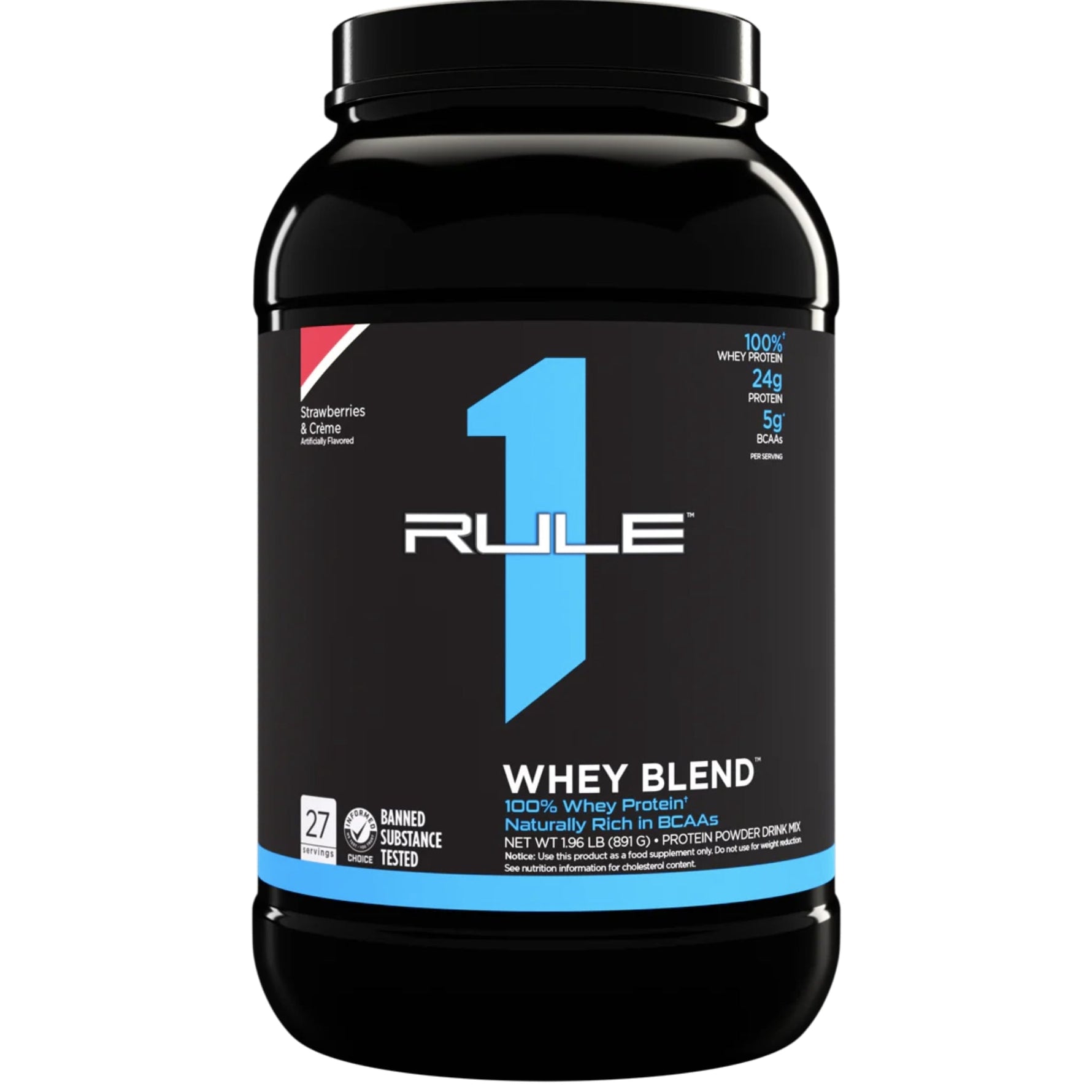 R1 Whey Blend by Rule One 2 lbs PROTEIN RULE 1 2lbs Strawberry Cream 