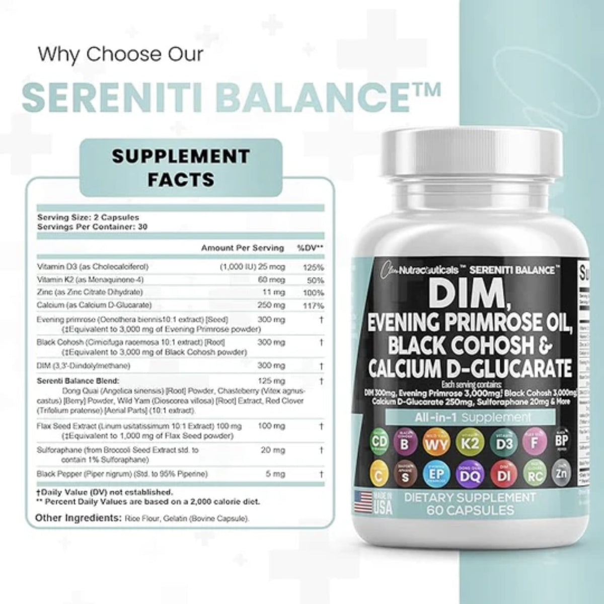 Serenti Balance DIM by Clean Nutraceuticals estrogen blocker Clean Nutraceuticals  - Image 2
