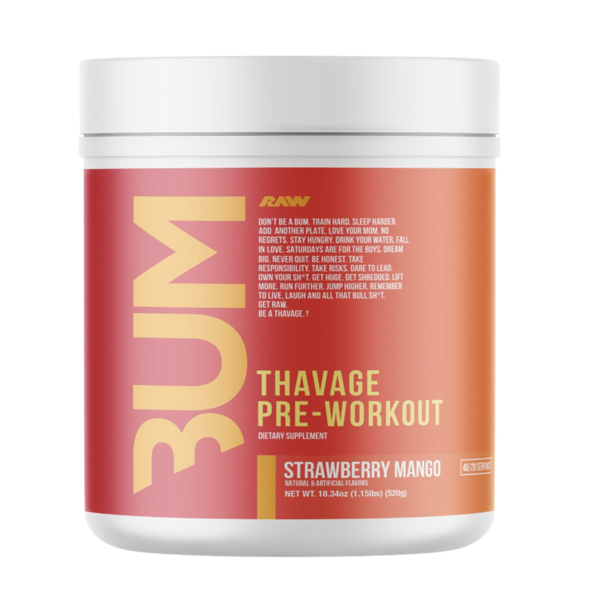 CBUM Series Thavage Pre-Workout Pre-Workout Amazon Strawberry Mango 