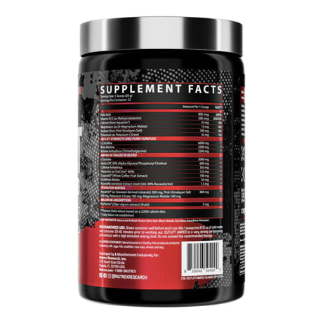 OUTLIFT Amped High Stim Pre workout by Nutrex Research PRE WORKOUT NUTREX 