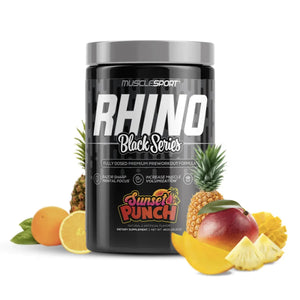 Rhino Black series by Muscle Sports PRE WORKOUT SUPPS247 SUNSET PUNCH 40 Serves 