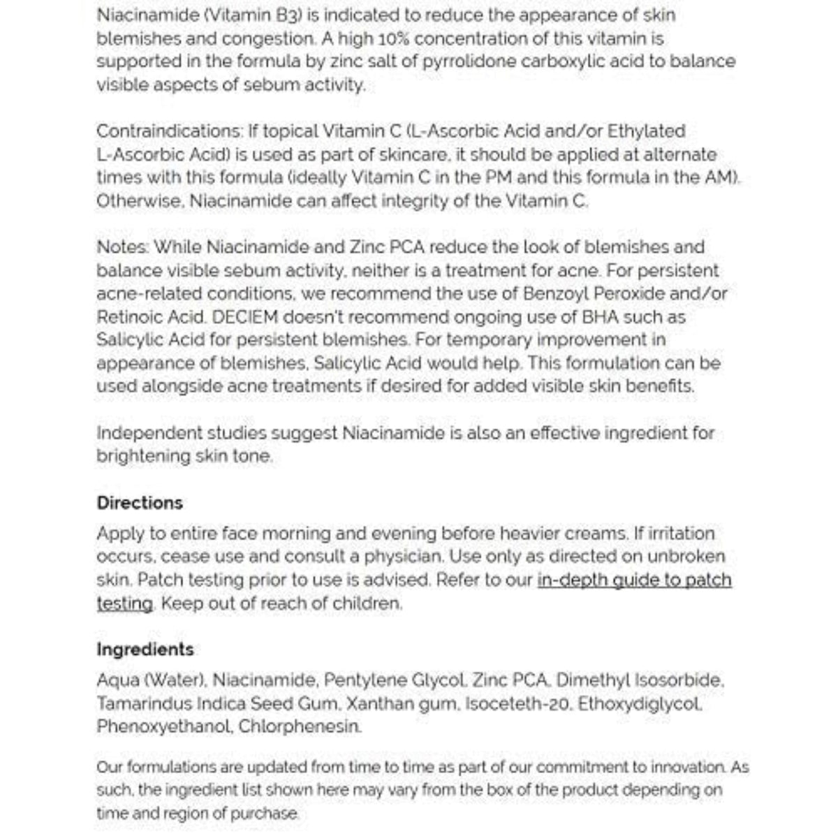 The Ordinary Niacinamide Zinc Serum skin serum SUPPS247  - Image 2