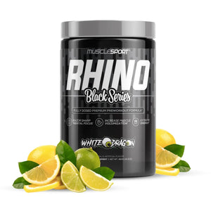 Rhino Black series by Muscle Sports PRE WORKOUT SUPPS247 WHITE DRAGON 40 Serves 