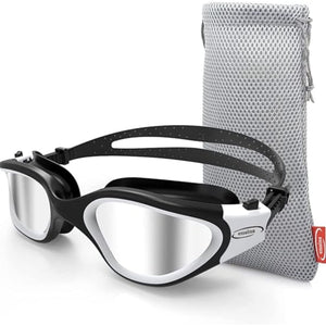 Emsina Polarized Swimming Goggles goggles Amazon White Silver 