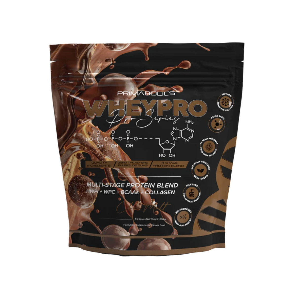 Whey Pro PRO SERIES by Primabolics PROTEIN Primabolics Choc Malt 1.65kg  - Image 7