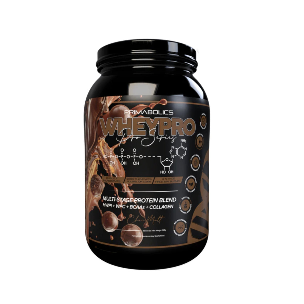 Whey Pro PRO SERIES by Primabolics PROTEIN Primabolics Choc Malt 750g  - Image 6