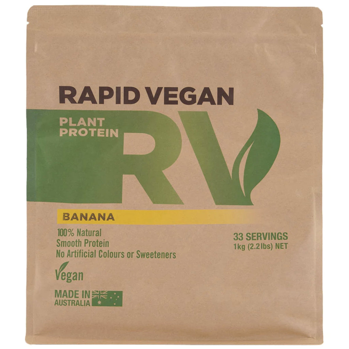 Rapid Vegan by Rapid Supplements Vegan Protein supps247Springvale 1 KG Banana  - Image 7