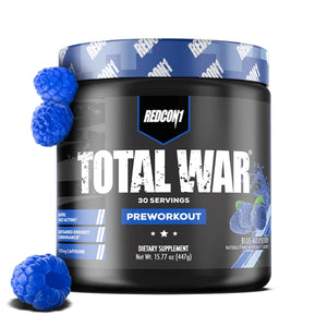 Total War Pre-Workout by Redcon1 PRE WORKOUT SUPPS247 BLUE RASPBERRY 