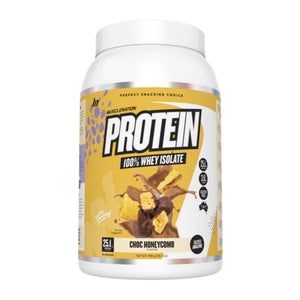 Muscle Nation 100% Whey Protein Isolate PROTEIN SUPPS247 Choc Honeycomb 30 Serves 