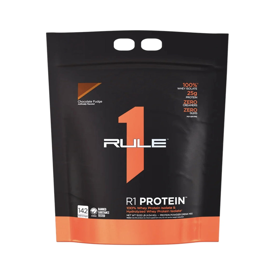 R1 Protein WPI 10 lbs by Rule 1 Protein isolate RULE 1 Chocolate Fudge 10 LBS 