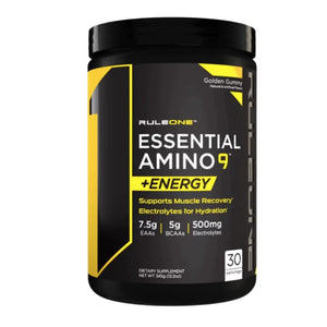 R1 Essential Amino 9 + ENERGY by Rule EAA'S RULE1 Golden Gummy 