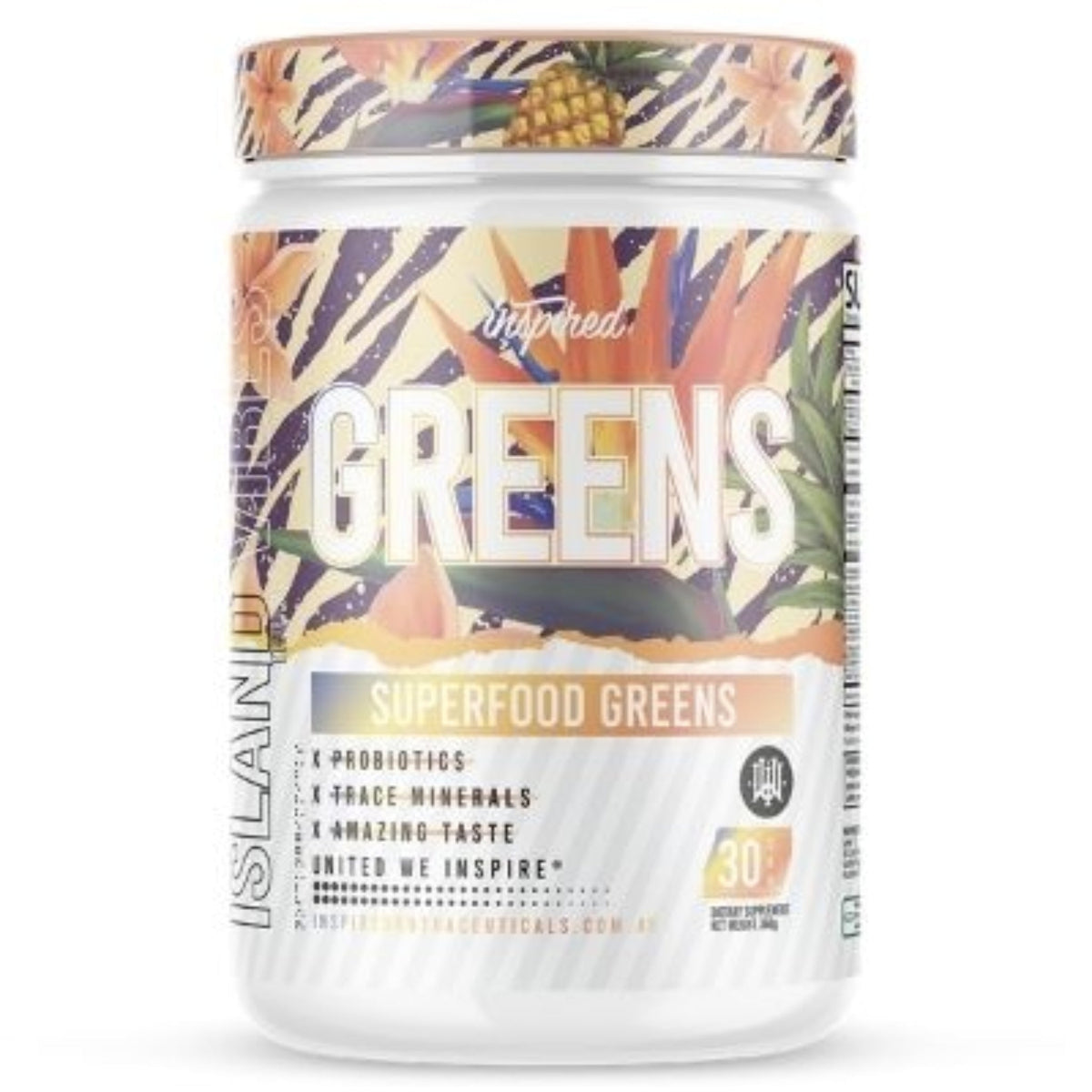 Inspired Greens Superfood by IN EXPIRY 25/5/24 superfood supps247Springvale 30 Serves ISLAND VIBES  - Image 2