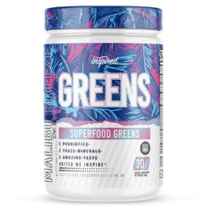 Inspired Greens Superfood by IN EXPIRY 25/5/24 superfood supps247Springvale 30 Serves MALIBU BREEZE 