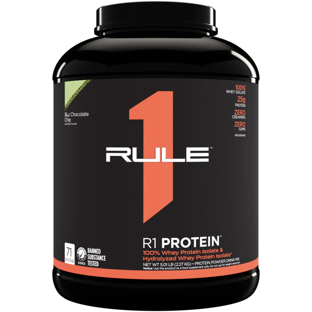RULE 1 PROTEIN WPI R1 PROTEIN 5LBS Protein isolate RULE1 Mint Chocolate Chip  - Image 6