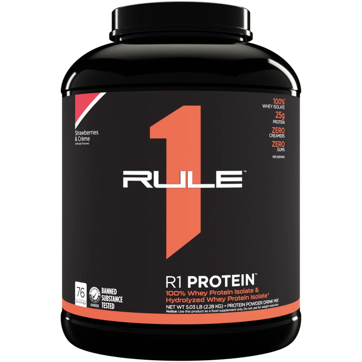 RULE 1 PROTEIN WPI R1 PROTEIN 5LBS Protein isolate RULE1 Strawberries & Creme  - Image 4