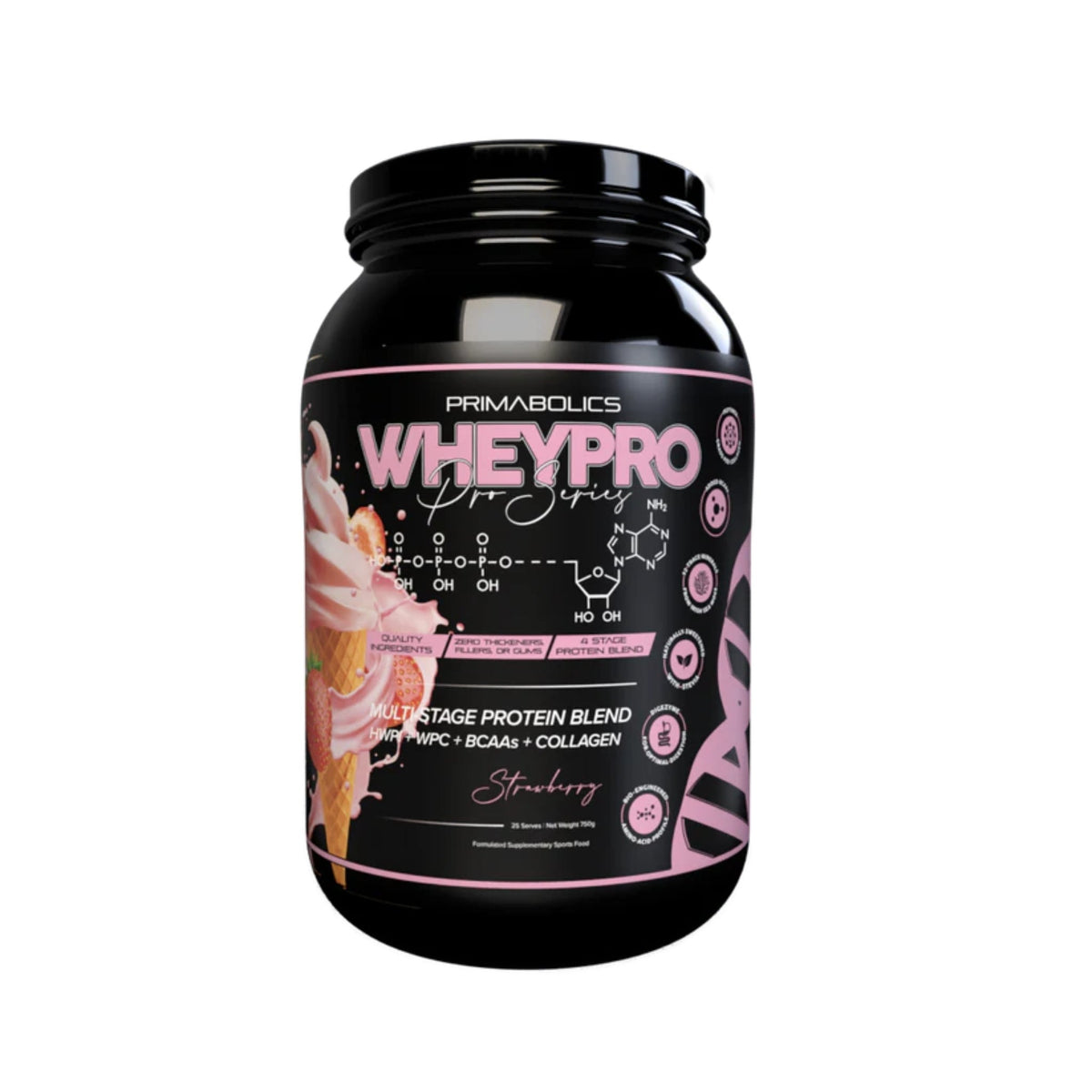 Whey Pro PRO SERIES by Primabolics PROTEIN Primabolics Strawberry Sundae 750g  - Image 8