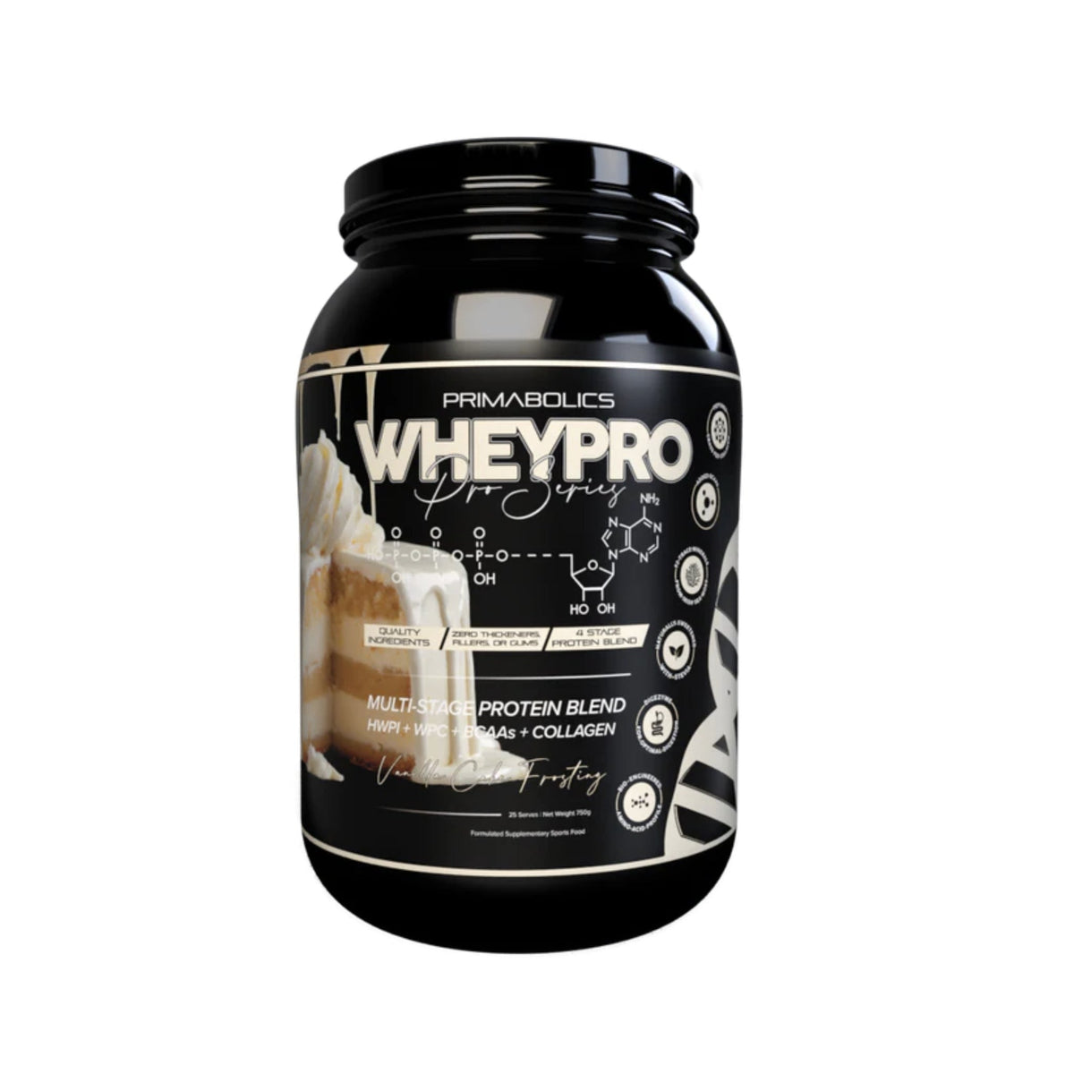 Whey Pro PRO SERIES by Primabolics PROTEIN Primabolics Vanilla Cake Frosting 750g  - Image 9