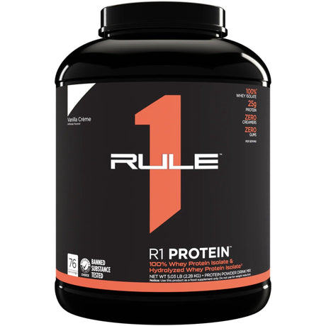 RULE 1 PROTEIN WPI R1 PROTEIN 5LBS Protein isolate RULE1 Vanilla Creme 