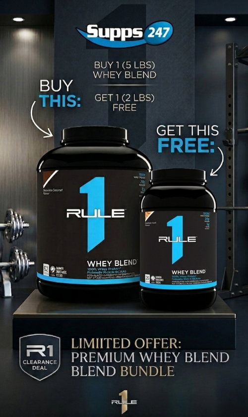 Buy 1 R1 Whey Blend 5 Lbs Get 2lbs Free | Rule 1 Proteins Clearance Deal - SUPPS247