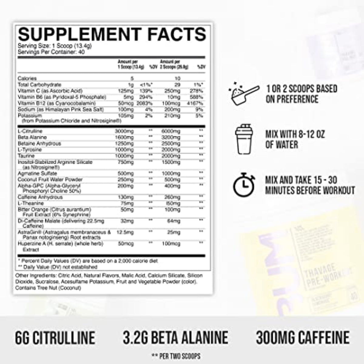 CBUM Series Thavage Pre-Workout Powder Back to results Amazon  - Image 2