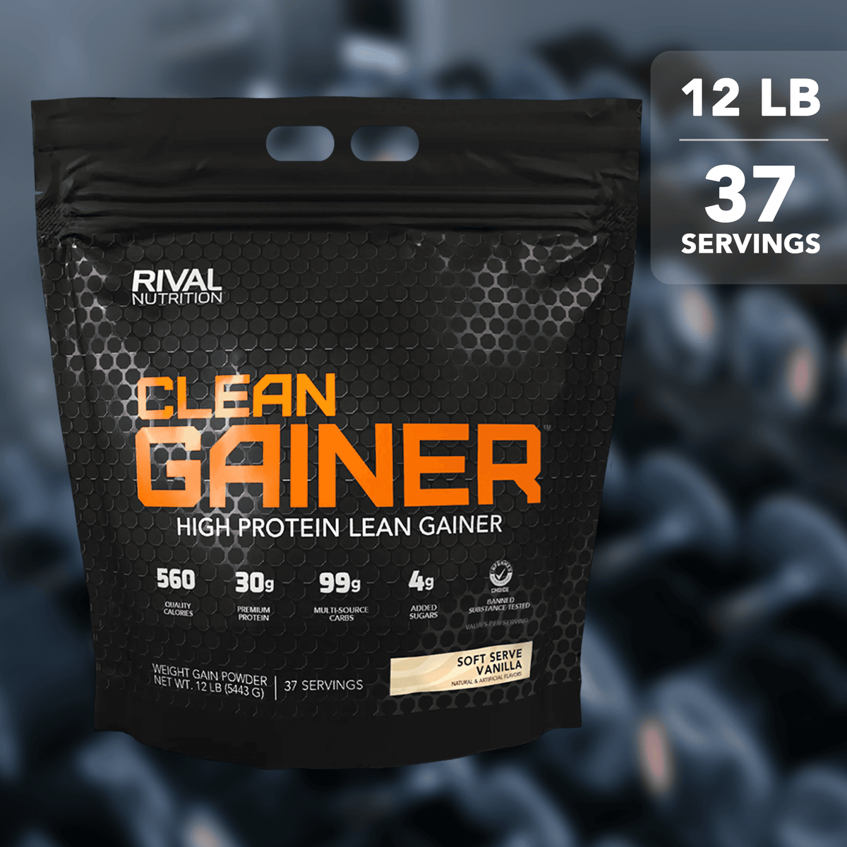 Clean Gainer by Rival Nutrition Soft Serve Vanilla 12 lbs