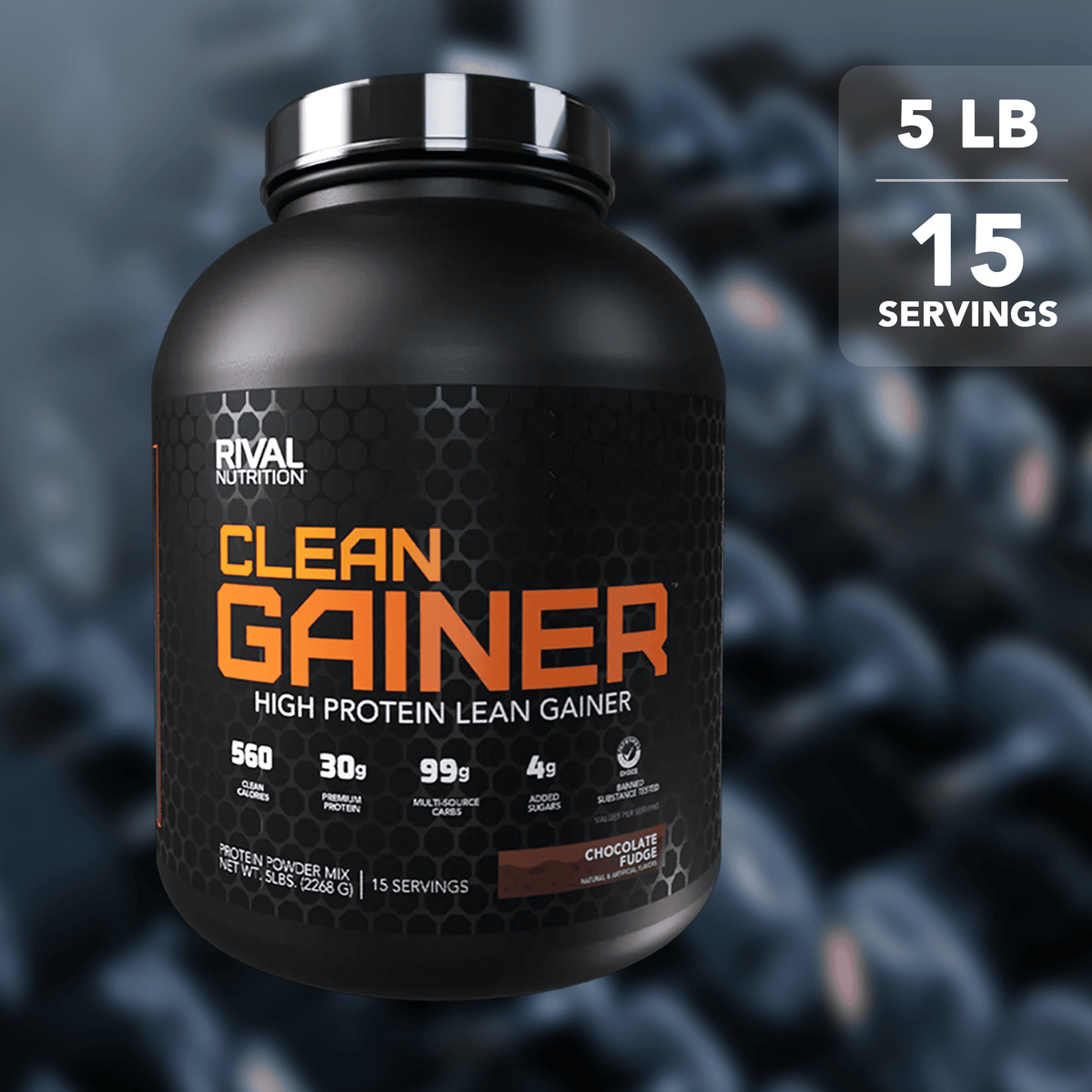 Clean Gainer by Rival Nutrition Chocolate fudge 5 lbs